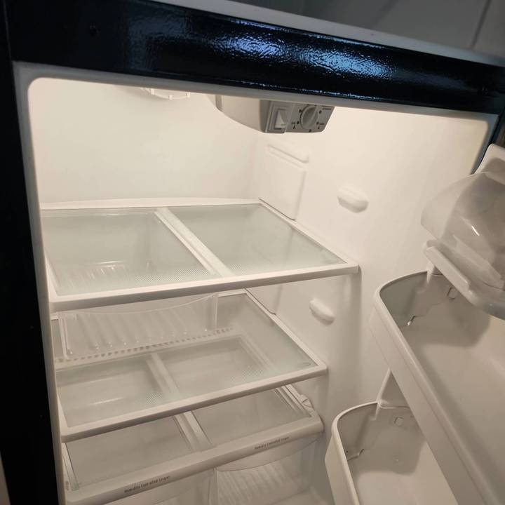 Refrigerator interior after cleaning