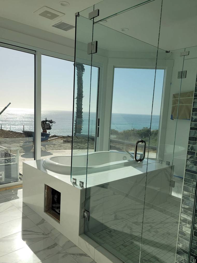 Finished bathroom after a deep clean in Orange County